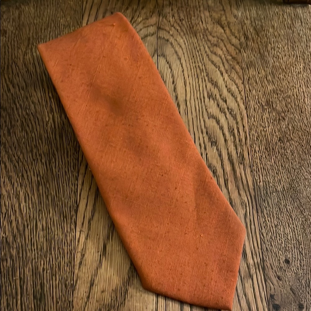 Classic Orange Textured Tie